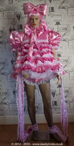 “Liquid Lola” Sissy Satin Outfit – Ask About Colour Choices – Each Order is Hand Crafted to Your Sizes 1