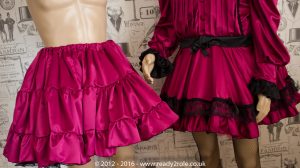 Sissy Frilly Hand Crafted Petticoat (Burgundy) – Above Knee Length 3