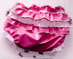 Sissy PVC Panties With Suspender Clips 2