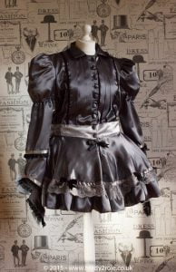 Victoria – Sissy Satin Long Sleeved Dress 2