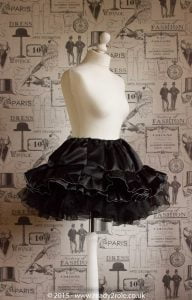 Sissy Frilly Hand Crafted Petticoat (Black) – Above Knee Length 3