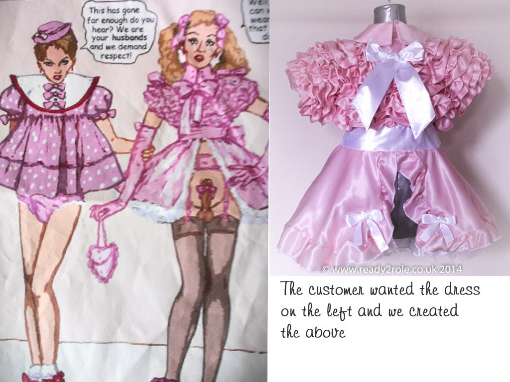 Bow Peek Sissy Ruffle Dress – Pink Version 0 3