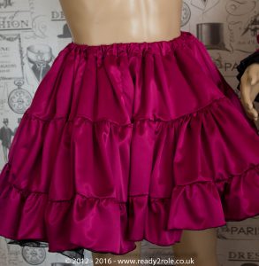 Sissy Frilly Hand Crafted Petticoat (Burgundy) – Above Knee Length 1